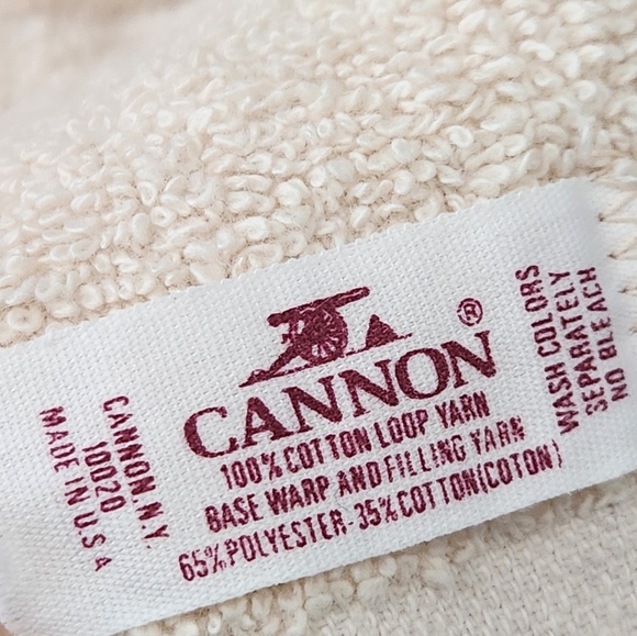 Vtg Cannon USA "wheat" and butterflies kitchen bath hand towel 70s hippie earthy - Picture 9 of 9